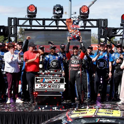 Daniel Suarez Victory Lane Release