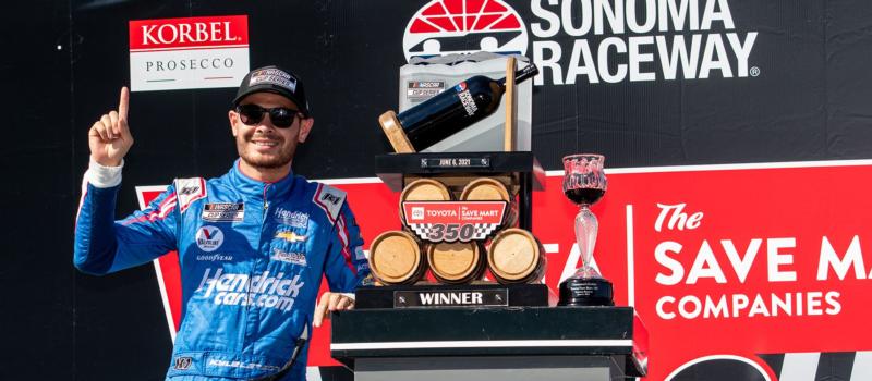 Kyle Larson wins the Toyota/Save Mart 350 at Sonoma Raceway