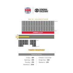 NHRA Seating/Pricing Map